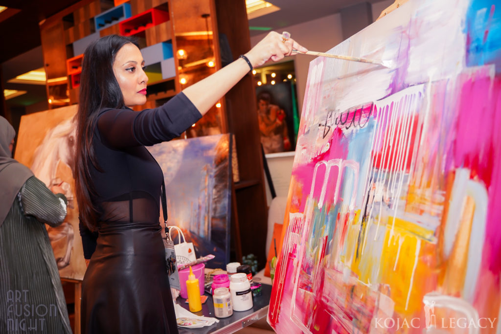 Art Fusion Night Artist Painting